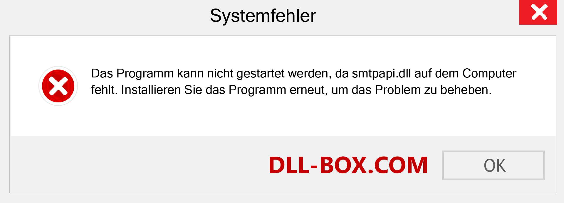 smtpapi.dll-Datei fehlt?. Download für Windows 7, 8, 10 - Fix smtpapi dll Missing Error unter Windows, Fotos, Bildern