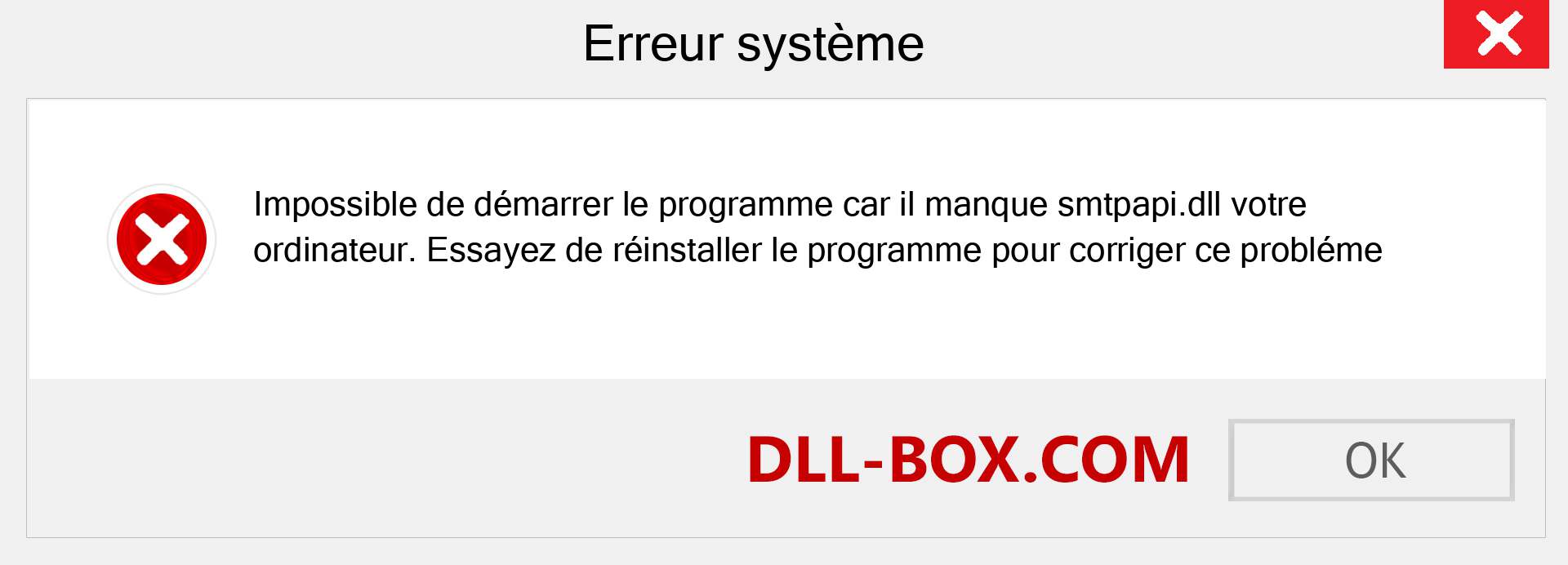 Le fichier smtpapi.dll est manquant ?. Télécharger pour Windows 7, 8, 10 - Correction de l'erreur manquante smtpapi dll sur Windows, photos, images